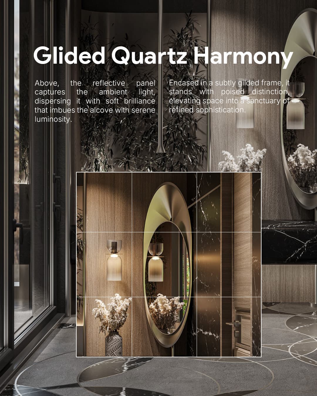 Glided Quartz Harmony with grid overlay